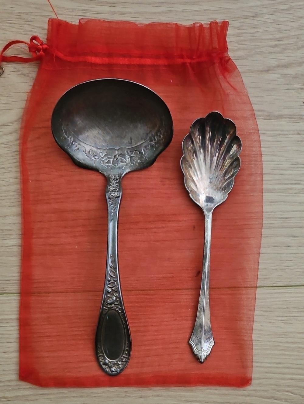 2 Pc Antique Serving Spoon.